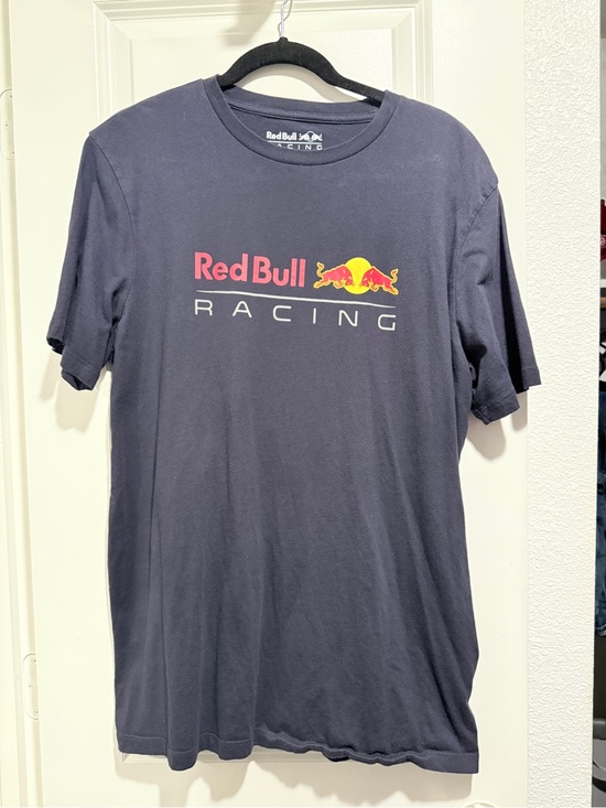 Red Bull Racing Men's Short Sleeve Logo Tee in Navy Size XL